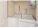 Convenient laundry room equipped with a white washer and dryer at 2625 E Indian School Rd # 240, Phoenix, AZ 85016