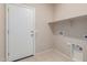 The laundry room features tile flooring, shelving, and a door leading to the exterior at 274 W Kona Dr, Casa Grande, AZ 85122