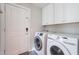 Convenient laundry room with modern appliances and ample storage cabinets at 4241 E Montecito Ave, Phoenix, AZ 85018