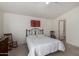 Main bedroom with carpeted floor, ceiling fan and traditional furniture at 8500 E Southern Ave # 488, Mesa, AZ 85209