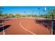 Outdoor community basketball court featuring white lines, nets, and green trees in the background under clear blue skies at 8634 E Kael Cir, Mesa, AZ 85207