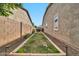 View of the low-maintenance side yard features neat landscaping, rock ground cover and concrete borders at 9388 W Cashman Dr, Peoria, AZ 85383