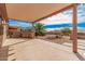 Outdoor patio with an awning offers a spacious area for relaxing and entertaining at 17815 W Calistoga Dr, Surprise, AZ 85387