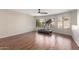 Bonus room with wood-look tile flooring and windows with neighborhood views at 408 E Silverwood Dr, Phoenix, AZ 85048