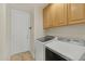 Well-equipped laundry room with modern washer and dryer and convenient overhead cabinetry at 6426 N 27Th St, Phoenix, AZ 85016
