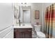 Bathroom featuring a vanity with dark wood cabinets and a white countertop at 26774 W Piute Ave, Buckeye, AZ 85396