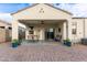 Covered patio featuring a ceiling fan, furniture, and stylish decor at 3530 N 310Th Dr, Buckeye, AZ 85396