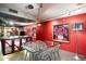 Contemporary dining area features a glass table, modern chairs, and stylish bar area perfect for entertaining at 4808 N 24Th St # 1424, Phoenix, AZ 85016