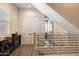 Hallway with hardwood flooring, natural light, and railing at 6858 E Orion Dr, Scottsdale, AZ 85257