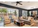 Bright living room with access to the backyard, featuring comfortable seating and stylish decor at 6858 E Orion Dr, Scottsdale, AZ 85257