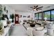 Spacious, stylish living room with a large area rug, neutral furniture, and natural light at 11737 N 143Rd Dr, Surprise, AZ 85379