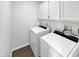 A bright laundry room with a full-size washer and dryer at 3732 E South Fork Dr, Phoenix, AZ 85044