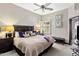 Comfortable main bedroom features a decorative headboard, and lots of natural light at 9370 E Calle De Las Brisas --, Scottsdale, AZ 85255