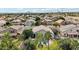 Neighborhood aerial view with desert landscaping, private pools, and stunning mountain views at 2032 E Sierra Madre Ave, Gilbert, AZ 85296