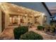 Inviting covered patio featuring comfortable seating and soft lighting, perfect for relaxing evenings at 3401 E Isaiah Ave, Gilbert, AZ 85298