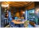 Dining area featuring custom chairs, a round table, and a desert view at 34460 N 79Th Way, Scottsdale, AZ 85266