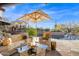Inviting outdoor living space featuring comfortable seating and scenic desert views at 34460 N 79Th Way, Scottsdale, AZ 85266