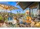 Luxurious pool area with comfortable seating, desert views, and a relaxing atmosphere at 34460 N 79Th Way, Scottsdale, AZ 85266