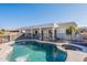 The pool is the perfect spot to relax and enjoy the outdoors, complete with a spa and covered patio at 3706 E Ravenswood Dr, Gilbert, AZ 85298