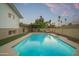 Sparkling pool with a covered outdoor dining and lounging area, perfect for entertaining and relaxing at 8740 E Mulberry St, Scottsdale, AZ 85251