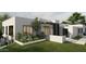 A modern home with black window trim and lush landscaping in the front yard at 4232 E Upper Ridge Way, Paradise Valley, AZ 85253