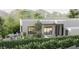 A modern home with black window trim and lush landscaping against a mountain backdrop at 4232 E Upper Ridge Way, Paradise Valley, AZ 85253
