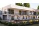 A multi-story modern home with a flat roof and balconies overlooking the landscaped grounds and pool at 4232 E Upper Ridge Way, Paradise Valley, AZ 85253