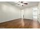 The bedroom is a good size and features a large closet and laminate floors at 501 W Hononegh Dr # 2, Phoenix, AZ 85027