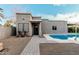 Modern backyard featuring a refreshing pool, sleek design, and a tranquil ambiance for relaxation at 5641 E Aster Dr, Scottsdale, AZ 85254
