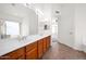 Bright bathroom with double sinks, a soaking tub, and a separate shower at 1079 S Western Skies Dr, Gilbert, AZ 85296