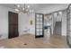 Spacious office with modern lighting, custom cabinets, sink and a clear view of the stairs at 2312 N Raven --, Mesa, AZ 85207