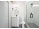Clean, renovated bathroom with tiled shower, modern vanity, and neutral color scheme at 3045 W Feather Sound Dr, Anthem, AZ 85086