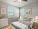 Neutrally decorated bedroom with bright natural light, dresser, and bedside tables at 3875 E Appaloosa Rd, Gilbert, AZ 85296