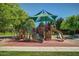 Community playground with covered play structure, slides, and climbing area at 3875 E Appaloosa Rd, Gilbert, AZ 85296