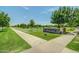 Community sign for Lakeview Trails with stone base, manicured lawn, and trees at 3875 E Appaloosa Rd, Gilbert, AZ 85296