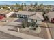 Aerial view of home showing desert landscaping and surrounding neighborhood at 4401 E Walatowa St, Phoenix, AZ 85044