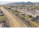 Aerial view of a single Gathering neighborhood near a walking path at 4401 E Walatowa St, Phoenix, AZ 85044