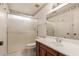 Bathroom featuring vanity, mirror, toilet, and shower at 4401 E Walatowa St, Phoenix, AZ 85044