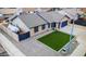 Aerial view of a single-story home with a manicured lawn, boat parking, and fenced yard at 502 N 110Th St, Mesa, AZ 85207