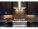 A stainless steel range sits below a Miele hood and against a brown tile backsplash at 59 W Cypress St, Phoenix, AZ 85003