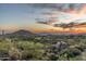 Expansive view overlooking desert landscape and golf course at sunset at 10020 E Relic Rock Rd # 18, Scottsdale, AZ 85262