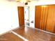 Bedroom with closet, ceiling fan, and view into the connecting room at 1757 W Argon St, Mesa, AZ 85201
