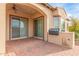 Covered patio with ceiling fan and built-in barbeque grill at 30056 N 129Th Ave, Peoria, AZ 85383