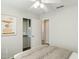 Minimalist bedroom with a walk-in closet provides ample storage and a clean, uncluttered space at 20218 N 33Rd Pl, Phoenix, AZ 85050