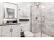 Modern bathroom features a glass-enclosed shower and updated vanity at 6845 E Lewis Ave, Scottsdale, AZ 85257