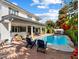 A lovely backyard with a pool, greenery, and inviting outdoor seating at 8607 N Farview Dr, Scottsdale, AZ 85258