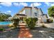 Beautiful backyard with a pristine pool and easy access to the second story at 8607 N Farview Dr, Scottsdale, AZ 85258
