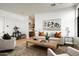 Inviting living room with neutral tones, plush seating, wood coffee table, and an adjacent bar area at 10220 N 66Th St, Paradise Valley, AZ 85253