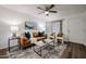 Relaxing living room with a soft rug, comfy seating and neutral colors at 1331 W Baseline Rd # 106, Mesa, AZ 85202