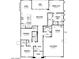 Detailed floor plan showcasing an open-concept layout with three bedrooms and a covered patio at 18510 W Tohono Dr, Goodyear, AZ 85338